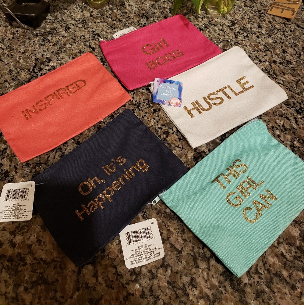 5 cosmetic bags Bridesmaid gifts